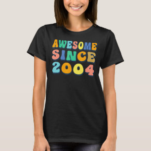 T-shirt Joyeux 18ème anniversaire 18 ans Awesome depuis 20