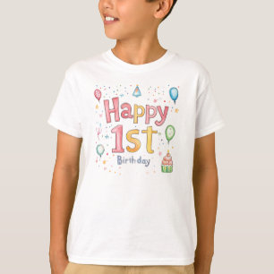 T-shirt Joyeux 1er anniversaire – Carte d'anniversaire mig