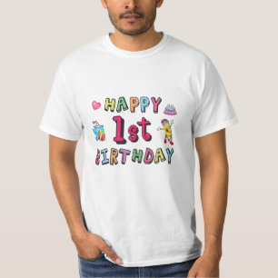 T-shirt Joyeux 1er anniversaire pour 1 an Enfants B jour s