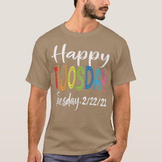 T-shirt Joyeux 22222 Jeudi Mardi 22 Février 2022 Num