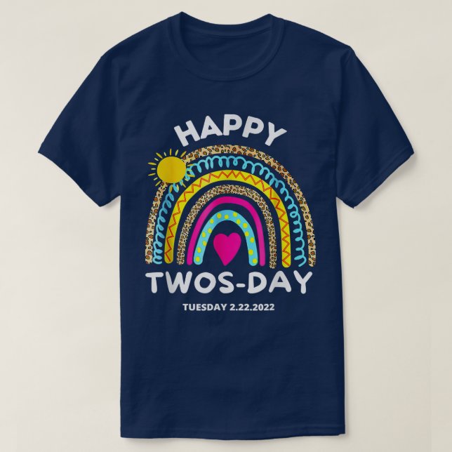 T-shirt Joyeux 22222 Jeudi Mardi 22 Février 2022 Num (Design devant)
