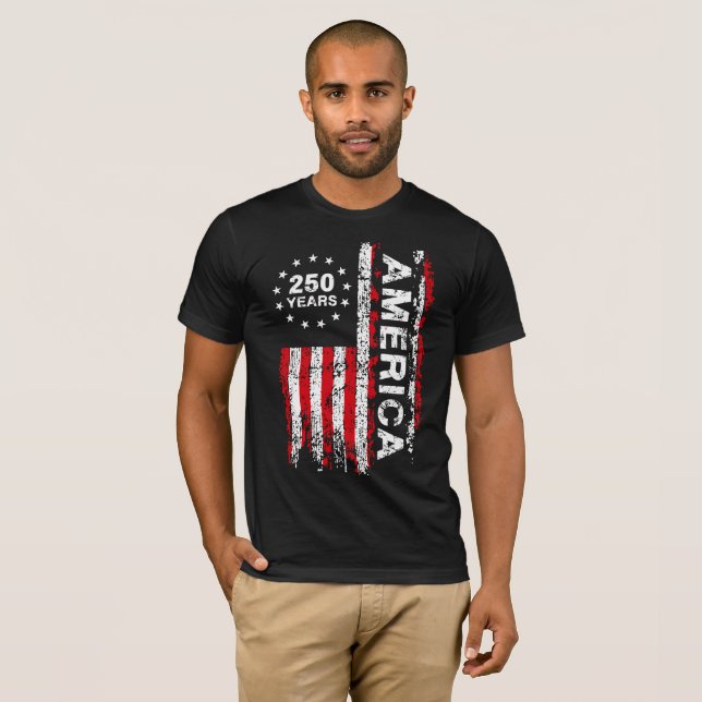 T-shirt Joyeux 250 Ans Amérique  (Devant entier)