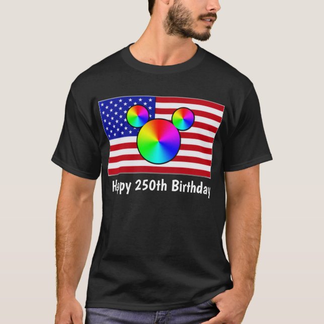 T-shirt Joyeux 250e Anniversaire (vous pouvez modifier les (Devant)