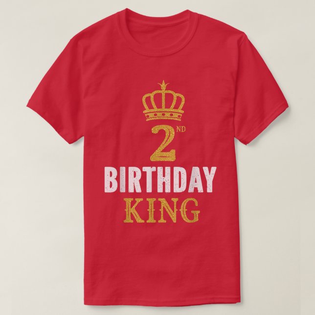 T-shirt Joyeux 2e anniversaire Roi 2 ans Idées de fête pou (Design devant)