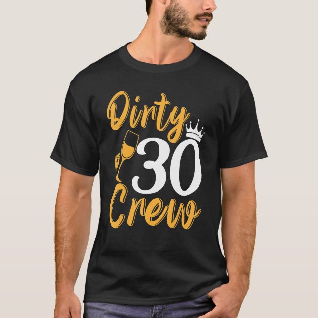 T-shirt Joyeux 30 Équipage 30 Anniversaire 30 Anniversaire (Devant)