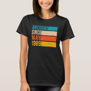 T-shirt Joyeux 33e anniversaire fête 33 ans Awesome Sinc