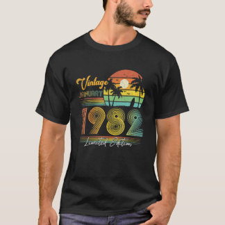 T-shirt Joyeux 40E Anniversaire 40 Ans Vintage Janvier 1