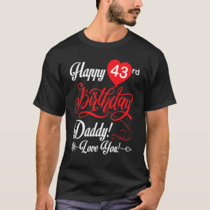 T-shirt Joyeux 43e anniversaire papa papa papa papa père 4