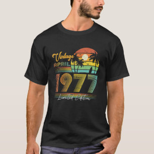 T-shirt Joyeux 45E Anniversaire 45 Ans Vintage Avril 1977