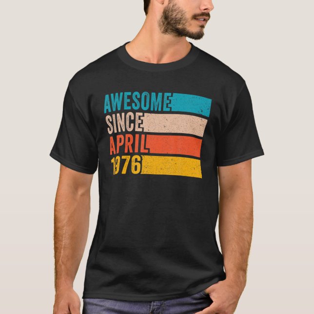 T-shirt Joyeux 46th Birthday 46 (Devant)