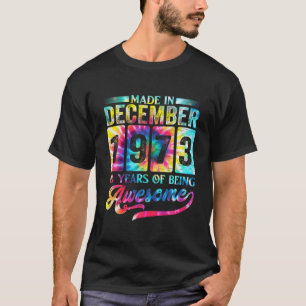 T-shirt Joyeux 48E Anniversaire Fait En Décembre 1973