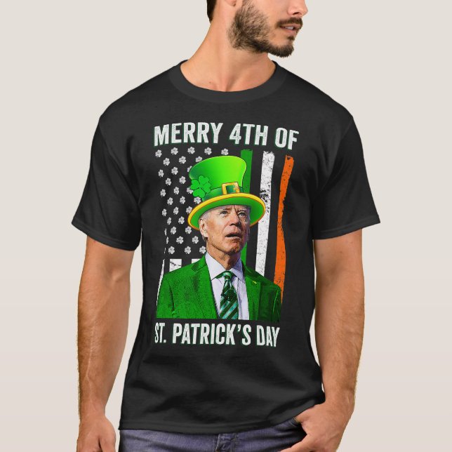 T-shirt Joyeux 4 de la Saint Patrick Joyeux Joe Biden Lepr (Devant)