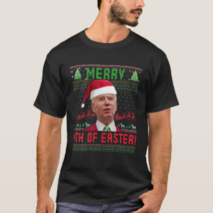 T-shirt Joyeux 4 E Noël Pâques Doux moche Drôle J