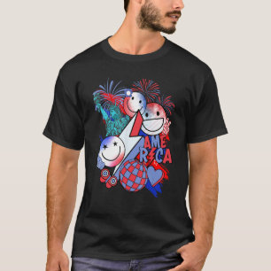 T-shirt Joyeux 4 juillet Amérique patriotique D