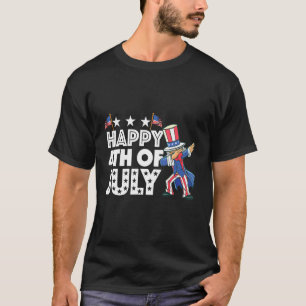 T-shirt Joyeux 4 juillet avec Dabbing Uncle Sam America P