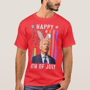 T-shirt Joyeux 4 juillet Confus Drôle Joe Biden Heureux E