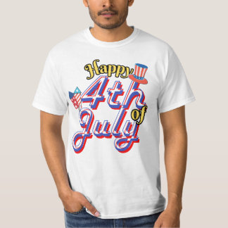 T-shirt Joyeux 4 juillet Cool spécial Rouge Bleu Blanc