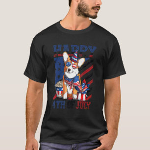 T-shirt Joyeux 4 juillet Corgi 1