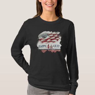 T-shirt Joyeux 4 juillet - Drapeau américain design vintag