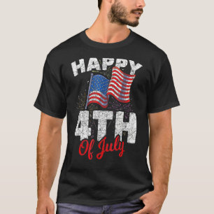 T-shirt Joyeux 4 juillet drapeau américain patriotique 4e