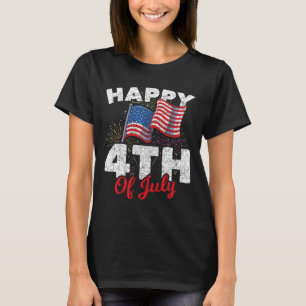 T-shirt Joyeux 4 juillet drapeau américain patriotique Éta