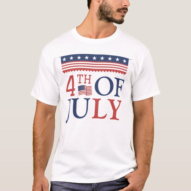 T-shirt Joyeux 4 juillet fête de l'indépendance de l'Améri (Devant)