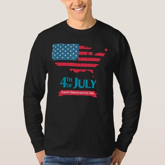 T-shirt Joyeux 4 juillet Fête de l'Indépendance de l'Améri (Devant)