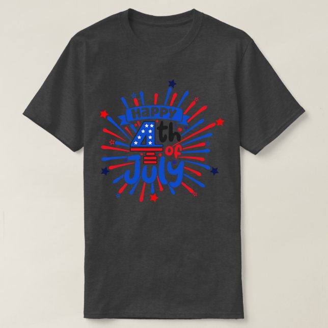 T-shirt Joyeux 4 juillet Joyeux Jour de l'Indépendance (Design devant)