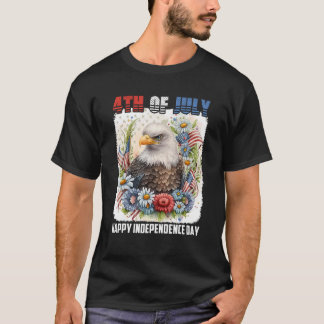 T-shirt Joyeux 4 juillet Joyeux Jour de l'Indépendance Cut