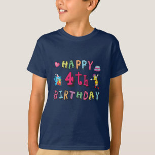 T-shirt Joyeux 4e anniversaire de Birthday 4 year b-day wi
