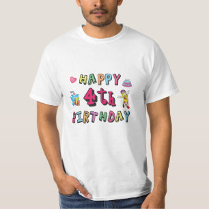T-shirt Joyeux 4e anniversaire de Birthday 4 year b-day wi