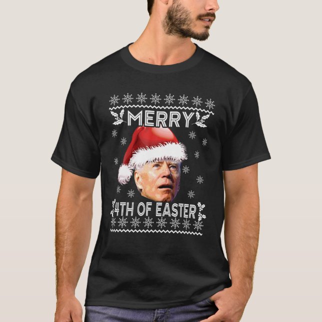 T-shirt Joyeux 4E De Pâques Joe Biden Mème Cadeau Drôle Ch (Devant)