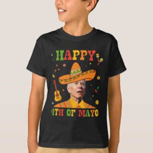 T-shirt Joyeux 4ème De Mayo Drôle Joe Biden Confus Cinco D