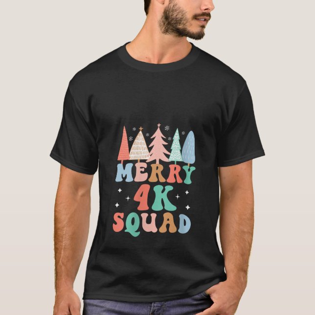 T-shirt Joyeux 4K Squad Kindergarten Enseignant 4K Kinder  (Devant)