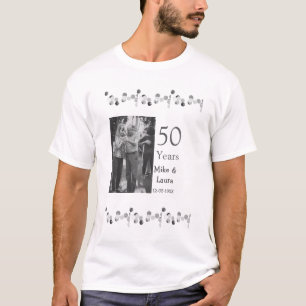 T-shirt Joyeux 50e anniversaire ajouter nom du couple date