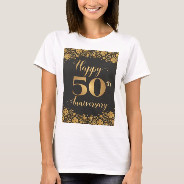 T-shirt Joyeux 50e anniversaire Jublilee Mariage d'or (Devant)