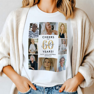 T-shirt Joyeux 60 Ans Collage Photo Anniversaire
