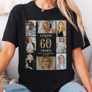 T-shirt Joyeux 60 Ans Collage Photo Anniversaire