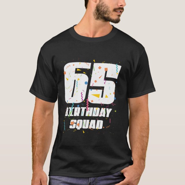 T-shirt Joyeux 65e anniversaire Squad Joyeux 65 ans Annive (Devant)