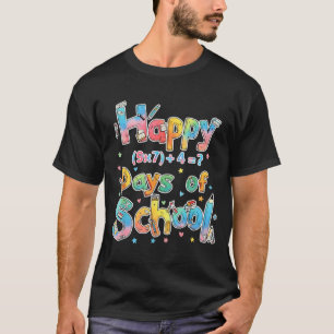 T-shirt Joyeux 67 Jours D'école Équation Mathématique Prof