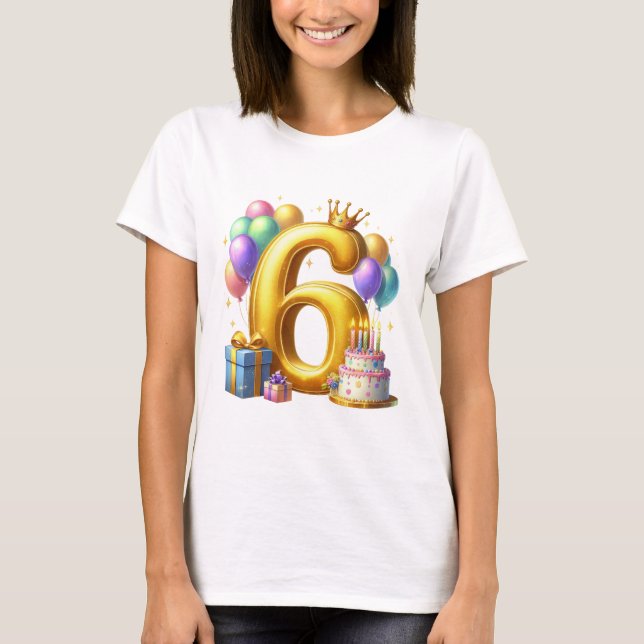 T-shirt Joyeux 6e Anniversaire (Devant)
