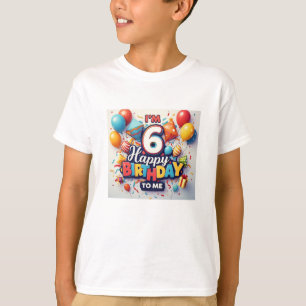 T-shirt Joyeux 6e anniversaire de la fête des garçons'