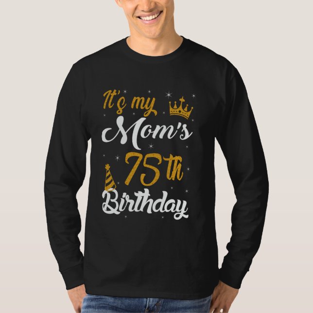 T-shirt Joyeux 75e Anniversaire à Ma Mère 1950 75 Ans (Devant)