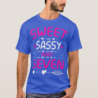 T-shirt Joyeux 7e anniversaire Sweet Sassy et Sept filles
