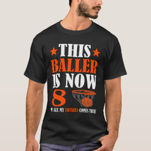 T-shirt Joyeux 8e anniversaire 8 ans Basketball 8e anniver