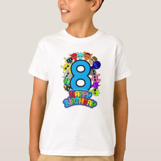T-shirt Joyeux 8e anniversaire Sprunki - Simon Oren Funbot