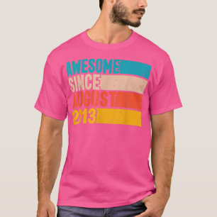 T-shirt Joyeux 9e anniversaire 9 ans Awesome depuis août