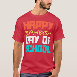 T-shirt Joyeux 9x96x31 Jour De L'École Math Formule Funny