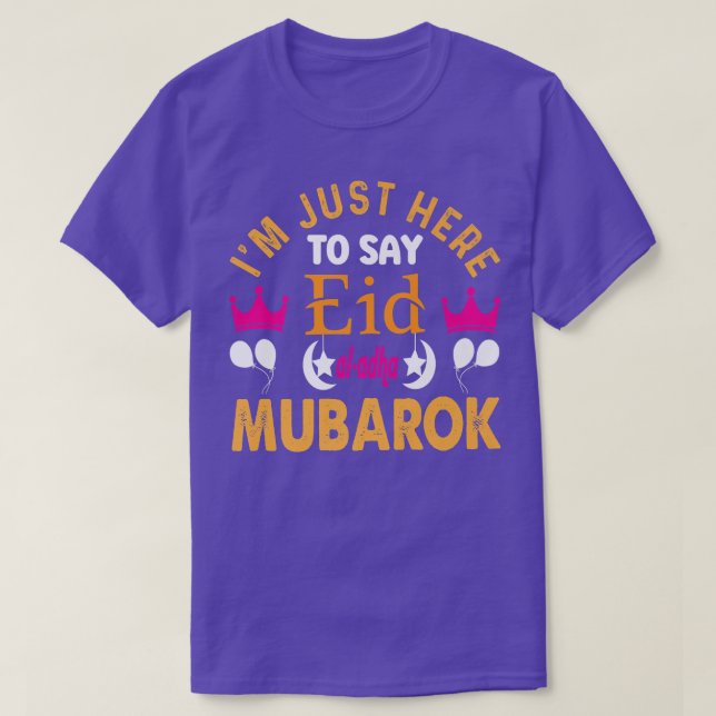 T-shirt Joyeux Aïd Moubarak pour les enfants musulmans Aïd (Design devant)