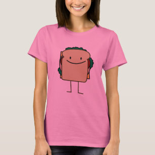 T-shirt Joyeux aliments Sandwich souriant
